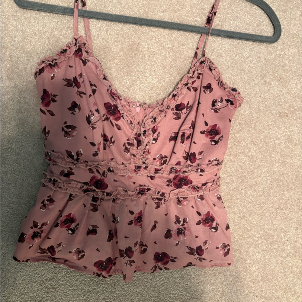 Francesca’s Pink Floral Top
